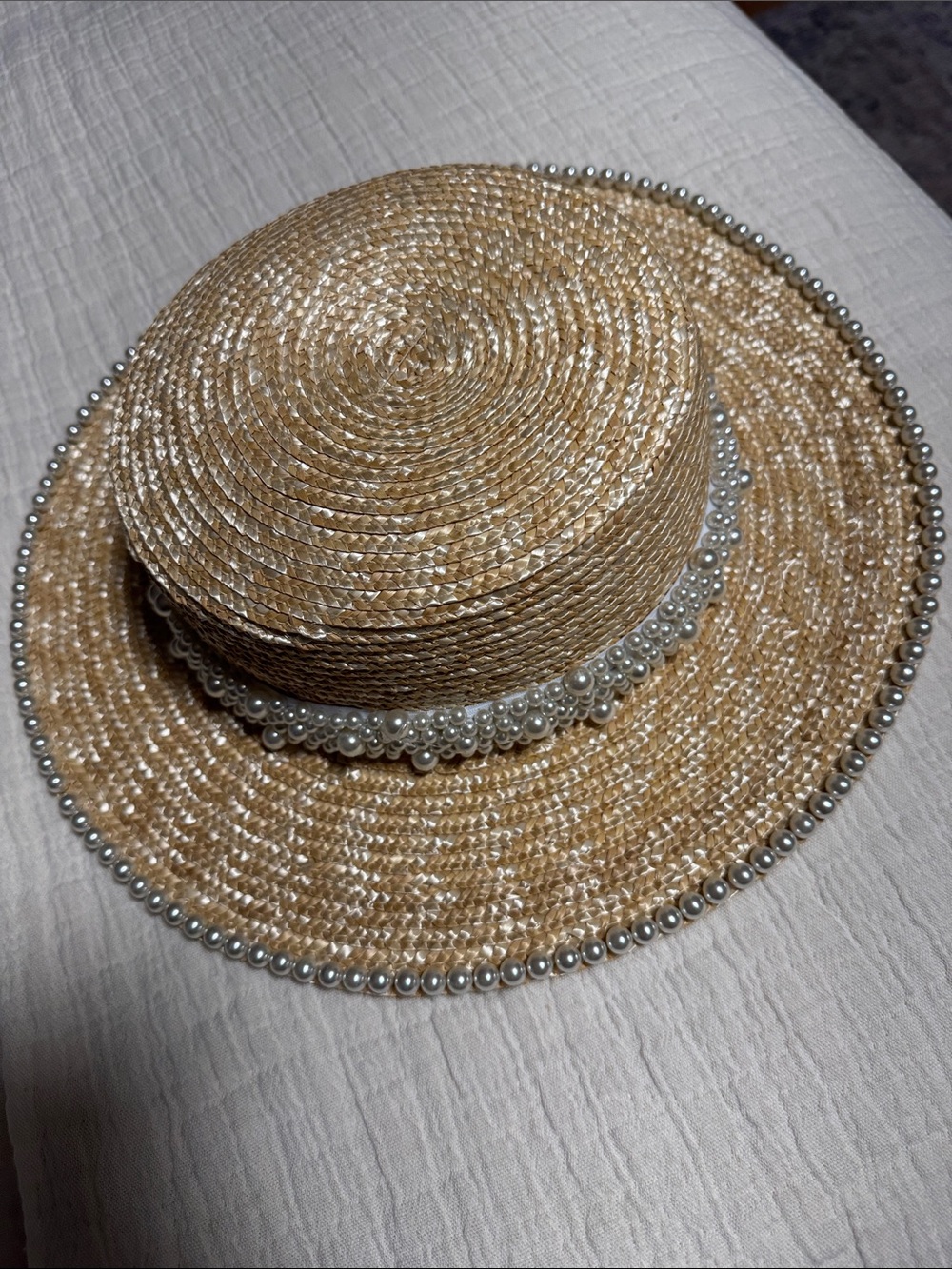 Pearl straw hat (Bridal hat)